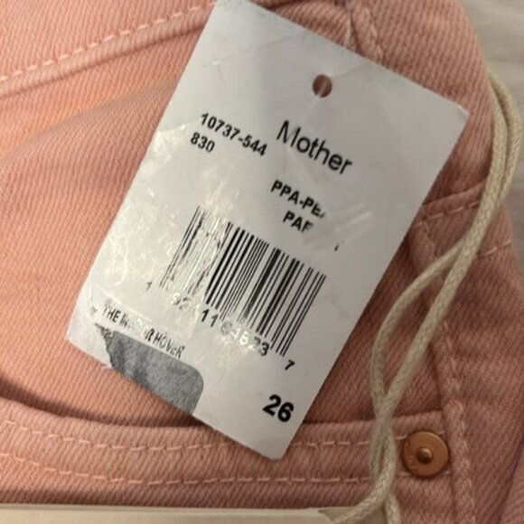 MOTHER The Insider Hover High Rise Straight Jeans– Peach Parfait  Size 26  NWT✨ - Picture 5 of 12